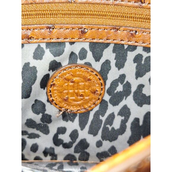 A Dana Buchman Crossbody Purse Faux Ostrich Skin Corpcore Boho Preppie - Picture 10 of 11